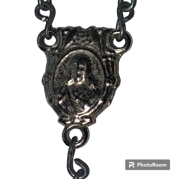 Green Glass Bead Holy Rosary 32" Prayer Crucifix Colorful Christian Religious - Picture 7 of 10